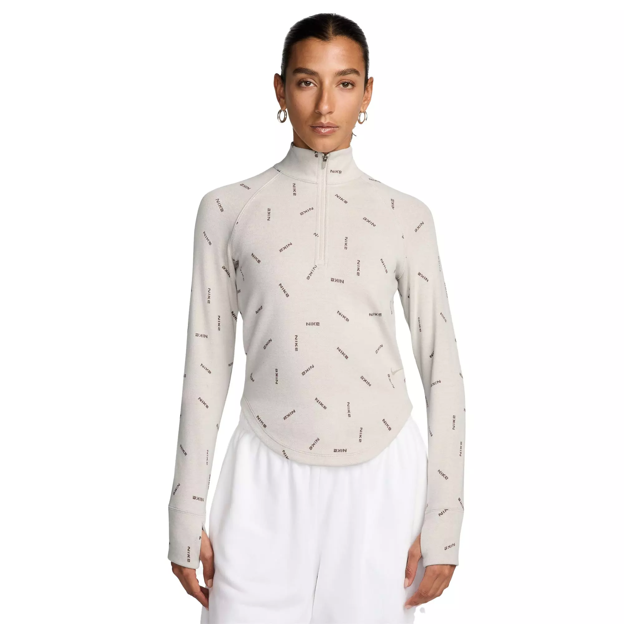 Nike Sportswear Collection Women's Long-Sleeve Mock Neck - Cream